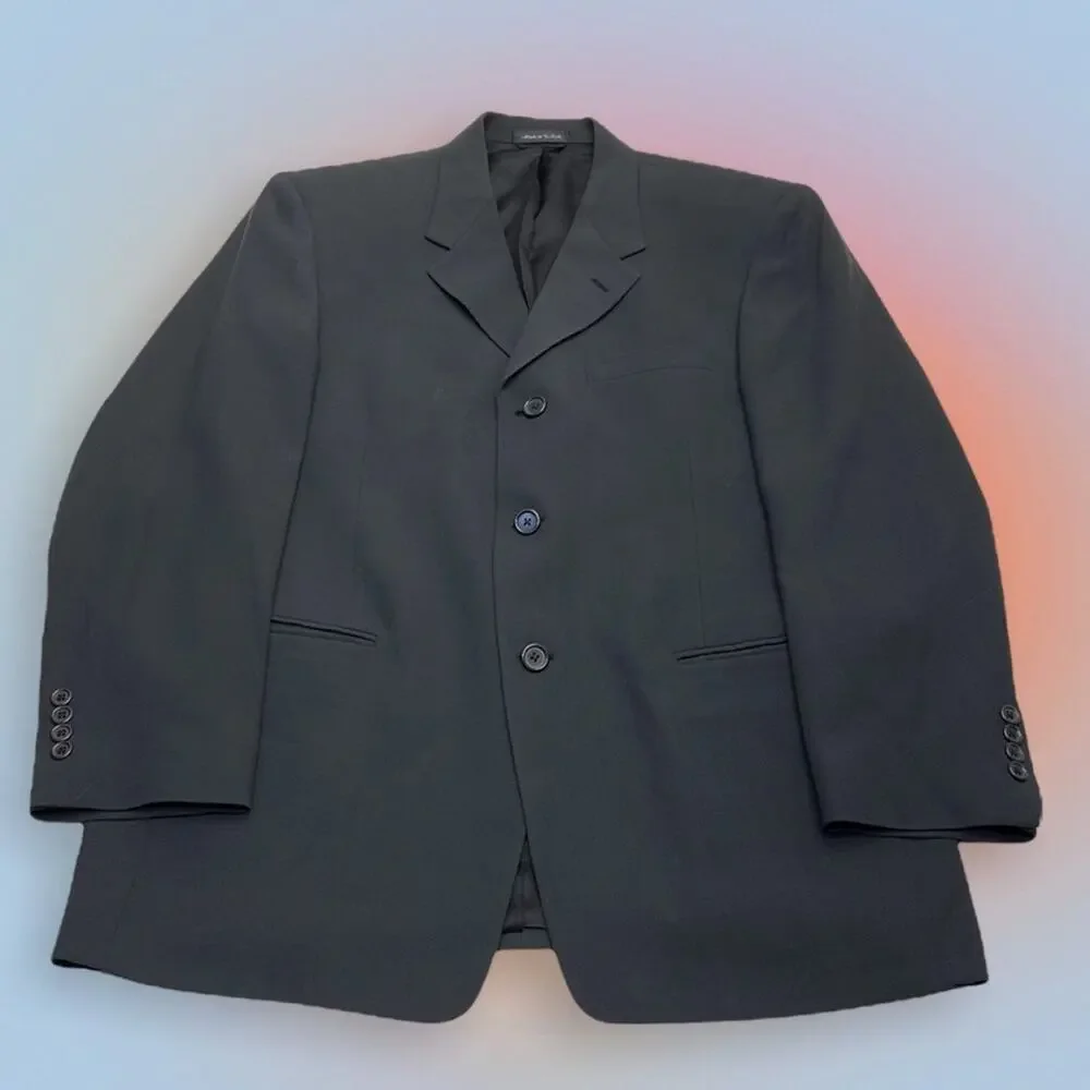 KENNETH COLE Men’s Large Charcoal Black 3 Button Sport Coat
